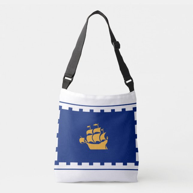 Flag of Quebec City Crossbody Bag (Front)