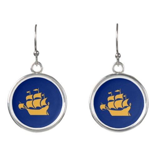 Flag of Quebec City Earrings