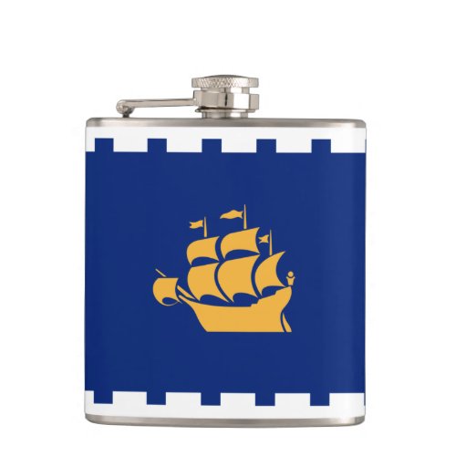 Flag of Quebec City Flask