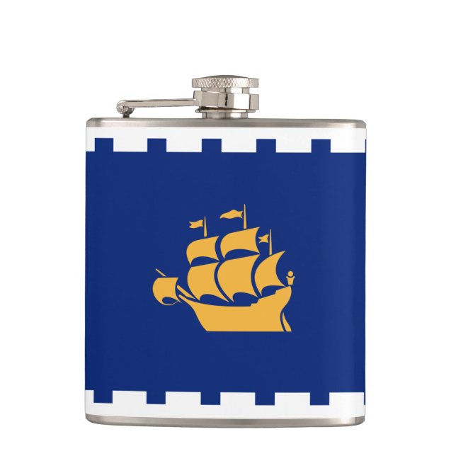 Flag of Quebec City Flask (Front)