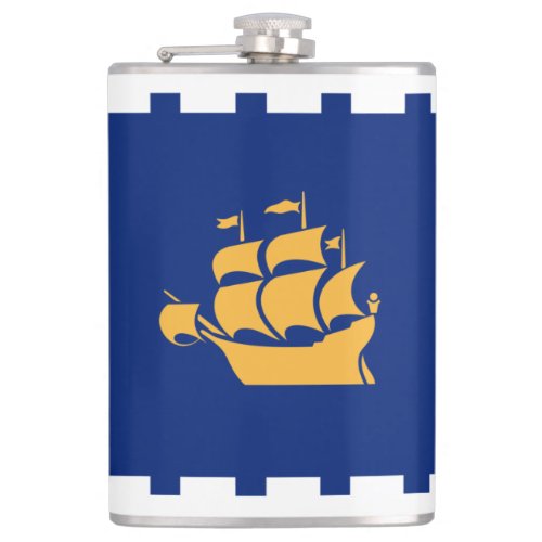 Flag of Quebec City Flask