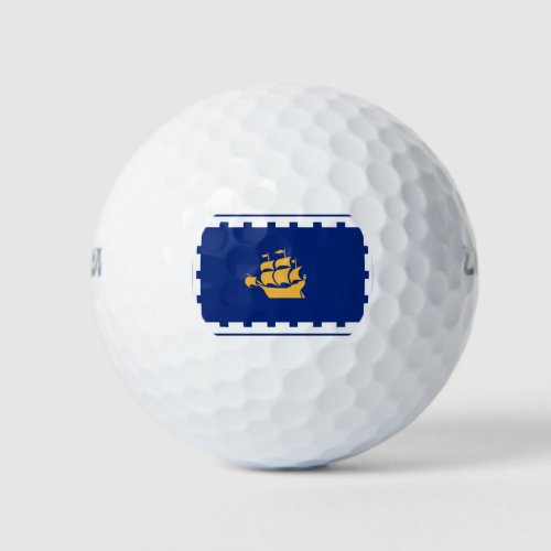 Flag of Quebec City Golf Balls