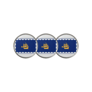 Flag of Quebec City Golf Balls Ball Marker