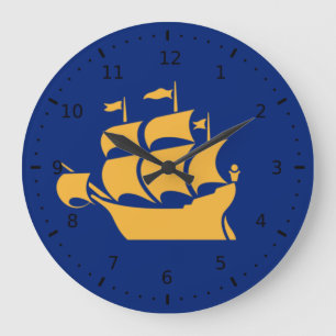 Flag of Quebec City Large Clock