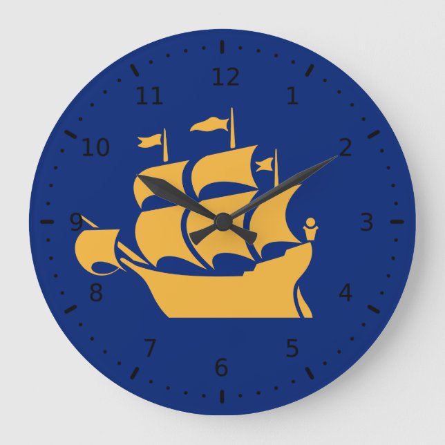 Flag of Quebec City Large Clock (Front)