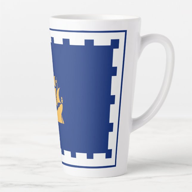 Flag of Quebec City Latte Mug (Right)