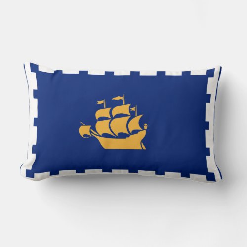 Flag of Quebec City Lumbar Pillow