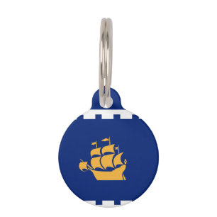 Flag of Quebec City Pet ID Tag