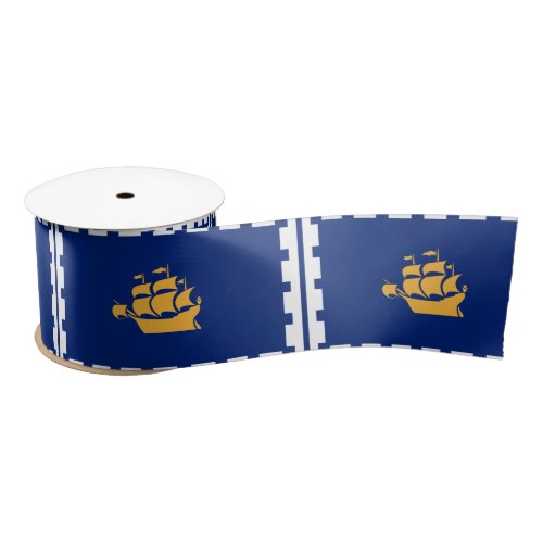 Flag of Quebec City Satin Ribbon