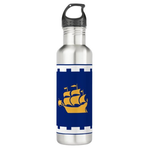 Flag of Quebec City Stainless Steel Water Bottle