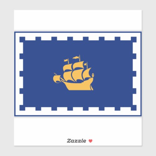 Flag of Quebec City Sticker