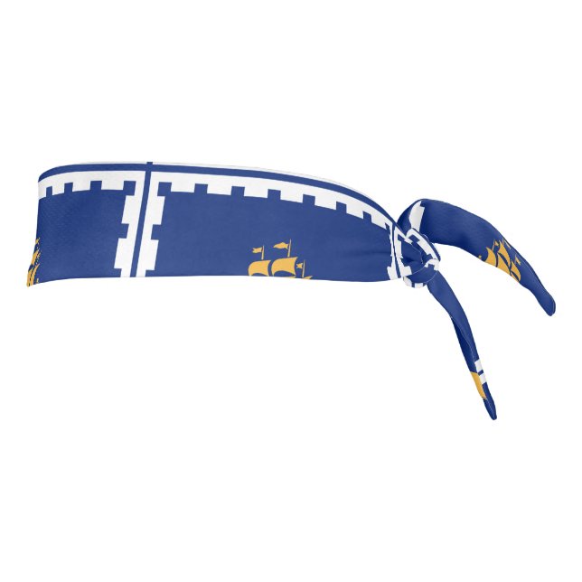 Flag of Quebec City Tie Headband (Rotate 90)