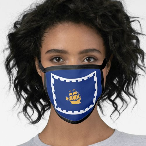 Flag of Quebec City Ville de Qubec Canada Face Mask