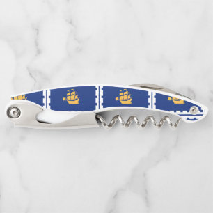 Flag of Quebec City Waiter's Corkscrew
