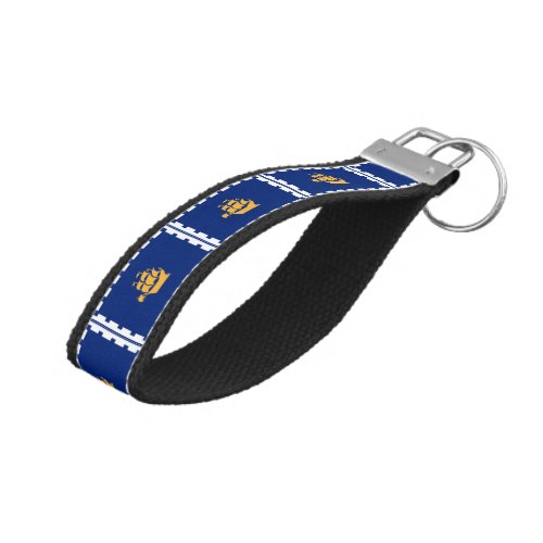 Flag of Quebec City Wrist Keychain