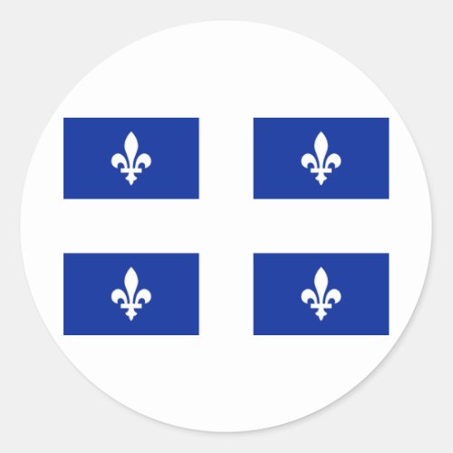 Flag of Quebec Classic Round Sticker