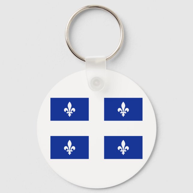 Flag of Quebec Keychain (Front)