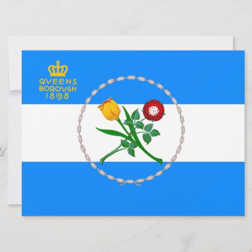 Flag of Queens Borough of New York City Card