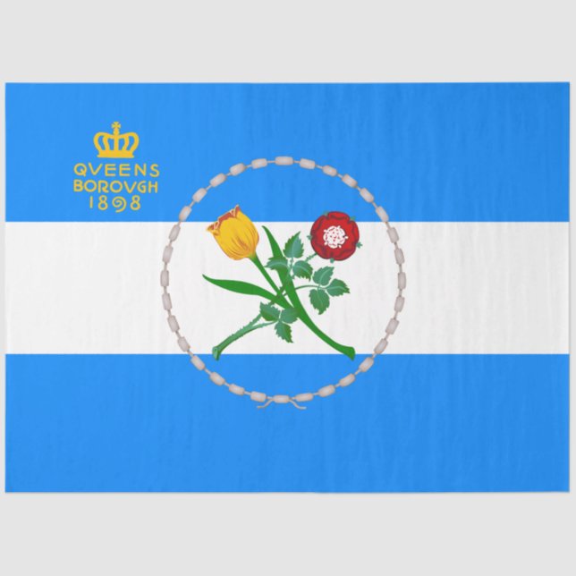 Flag of Queens (Borough of New York City) Tissue Paper (Front)