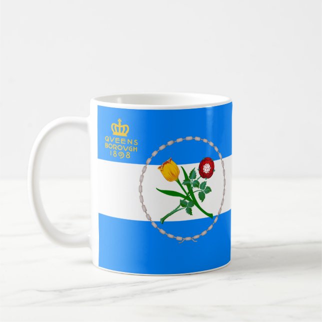 Flag of Queens, NY Coffee Mug (Left)