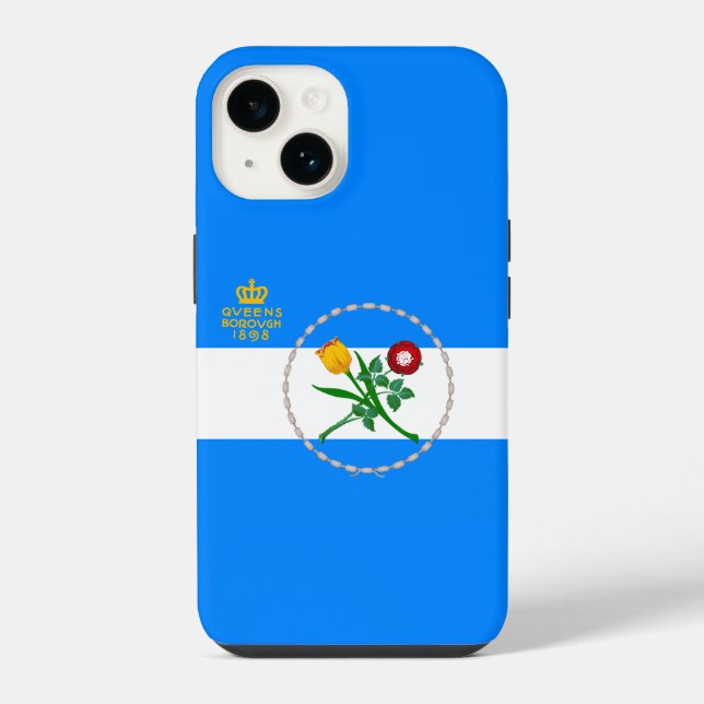 Flag of Queens, NY Iphone Case (Back)