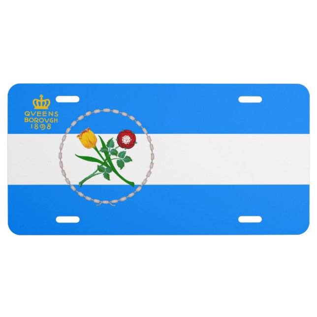 Flag of Queens, NY License Plate (Front)