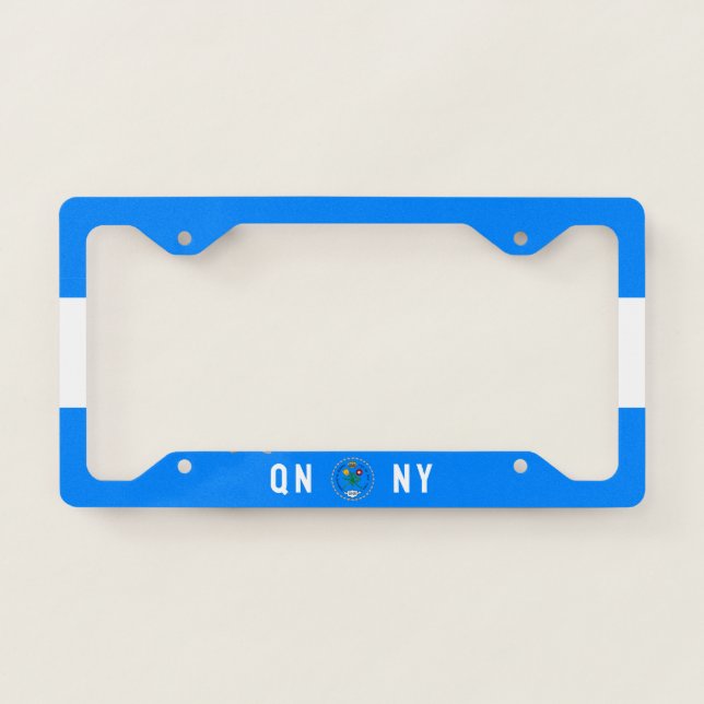 Flag of Queens, NY License Plate Frame (Front)
