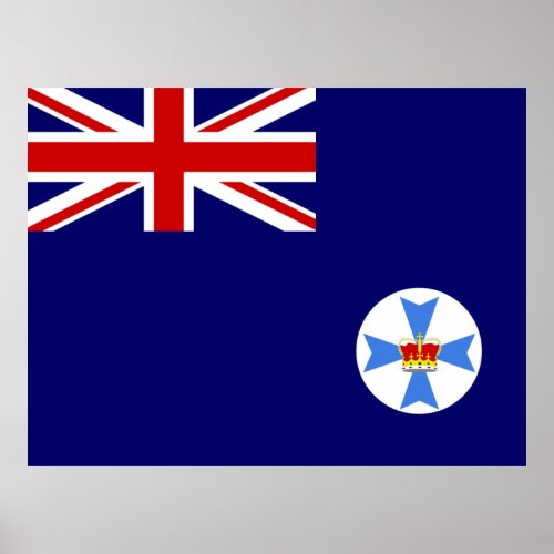 Flag of Queensland Australia Poster