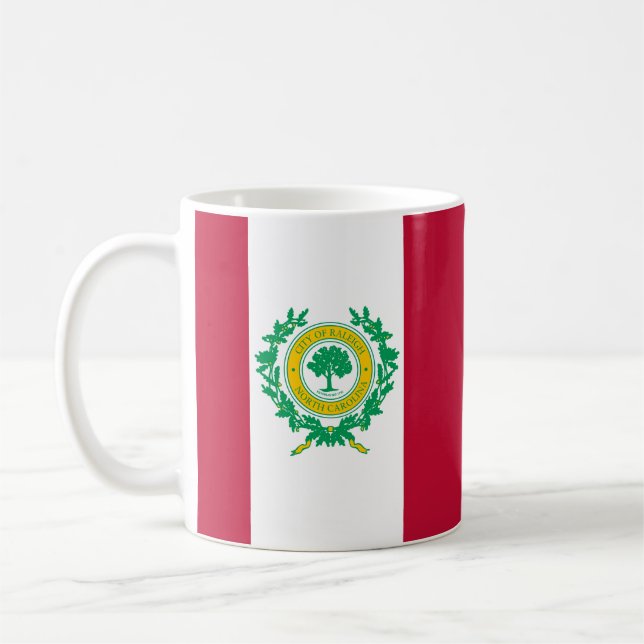 Flag of Raleigh, North Carolina Coffee Mug (Left)