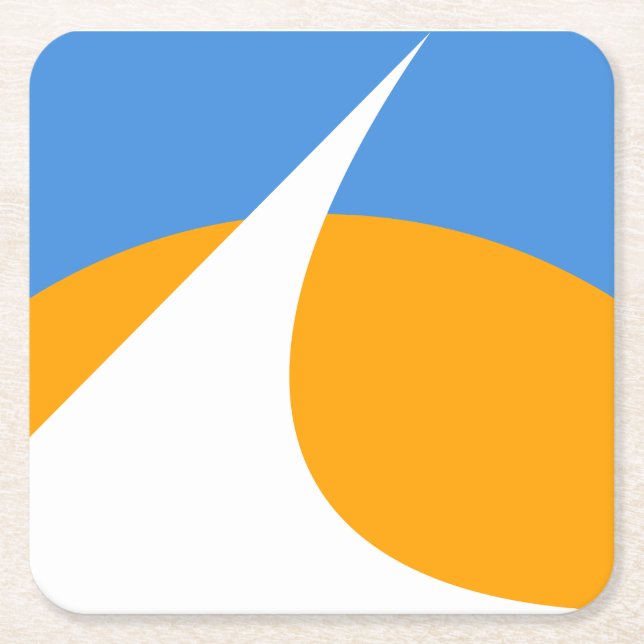 Flag of Redding, California Square Paper Coaster (Front)