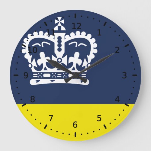 Flag of Regina Saskatchewan Large Clock