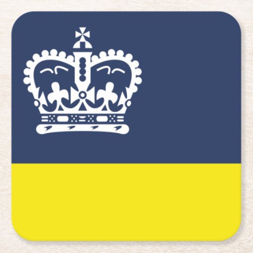 Flag of Regina Saskatchewan Square Paper Coaster
