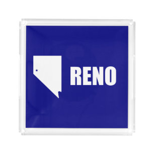Flag of Reno, Nevada Acrylic Tray