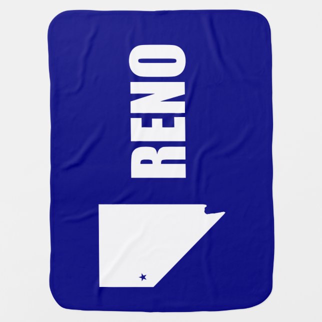 Flag of Reno, Nevada Baby Blanket (Front)