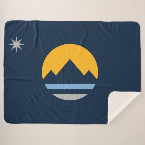 Flag of Reno Nevada City Sherpa Blanket
