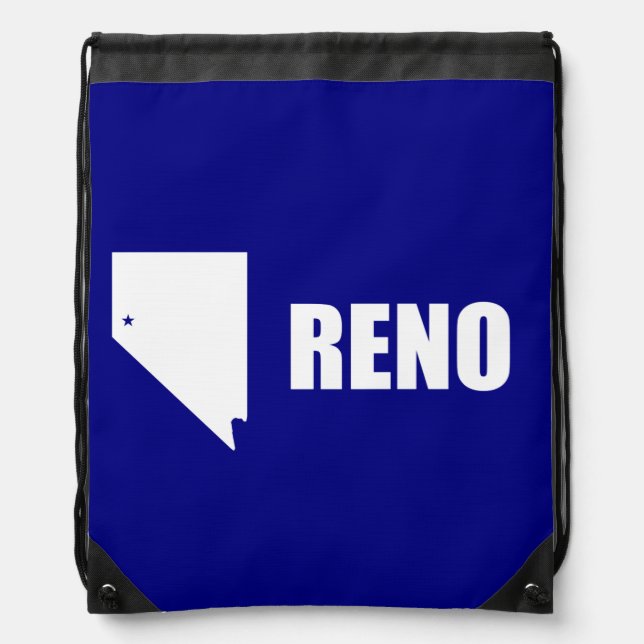 Flag of Reno, Nevada Drawstring Bag (Front)
