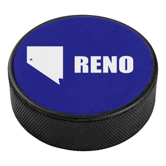 Flag of Reno, Nevada Hockey Puck (3/4)