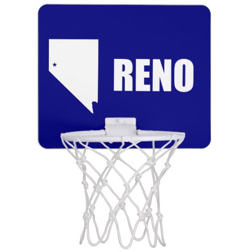 Flag of Reno Nevada Mini Basketball Hoop