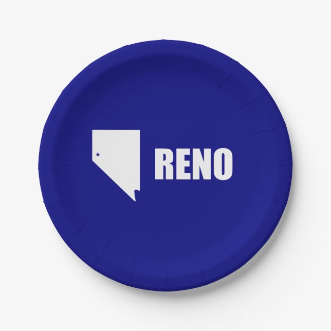Flag of Reno, Nevada Paper Plates (Front)
