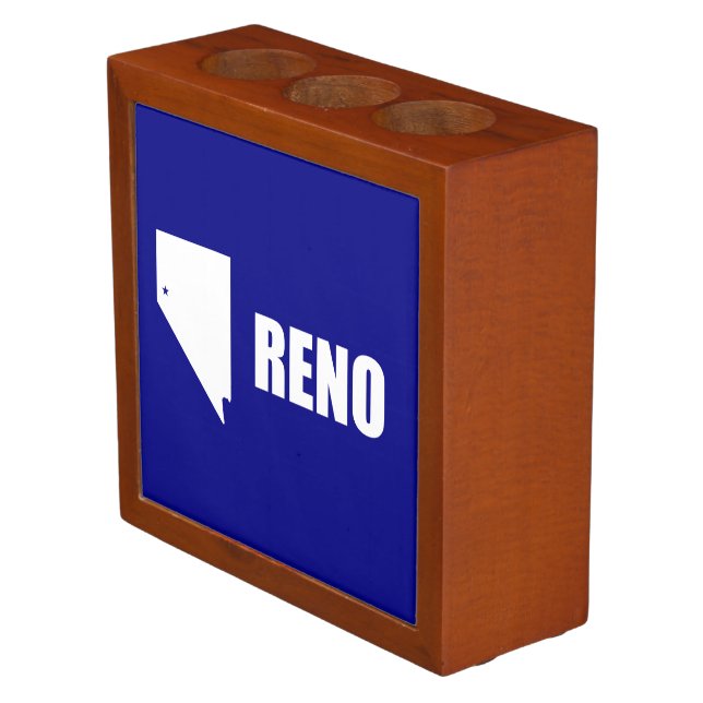 Flag of Reno, Nevada Pencil Holder (Angled)