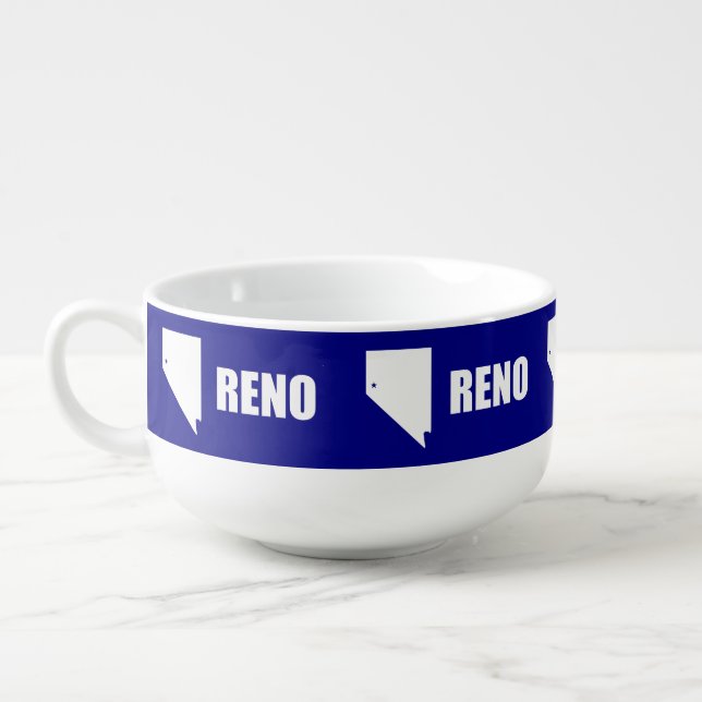 Flag of Reno, Nevada Soup Mug (Right)