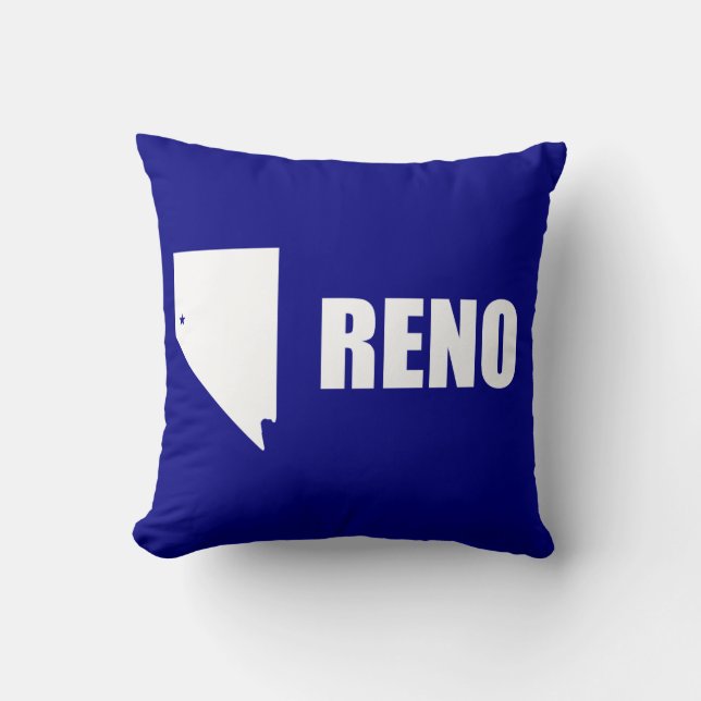 Flag of Reno, Nevada Throw Pillow (Front)