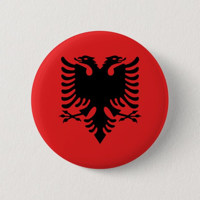 Flag of Republic of Albania Button (Front)