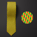 Flag of Republic of the Congo Pattern Neck Tie<br><div class="desc">Flag of Republic of the Congo Pattern Necktie highlights the national colors of the country from a distance by employing a clever angled design. Upon closer inspection,  the seamless repeatable pattern of tiny flags showcases the country's national banner in an aesthetically pleasing way.</div>