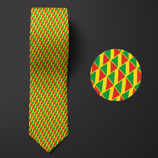Flag of Republic of the Congo Pattern Neck Tie (Creator Uploaded)