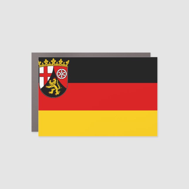 Flag of Rhineland-Palatinate Car Magnet (Front)