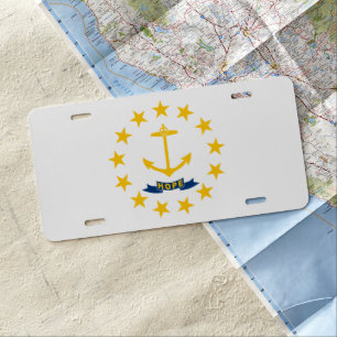 Flag of Rhode Island License Plate