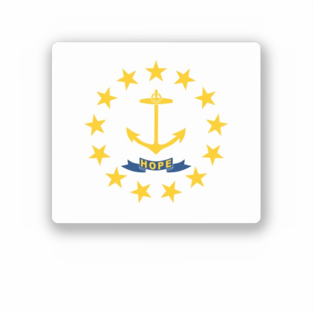 Flag of Rhode Island Sticker (Front)