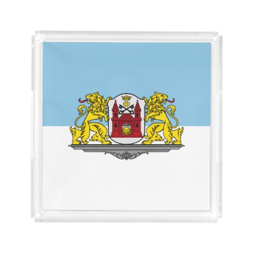 Flag of Riga Latvia Acrylic Tray