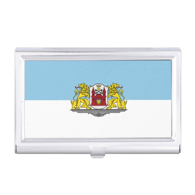 Flag of Riga, Latvia Business Card Case (Front)